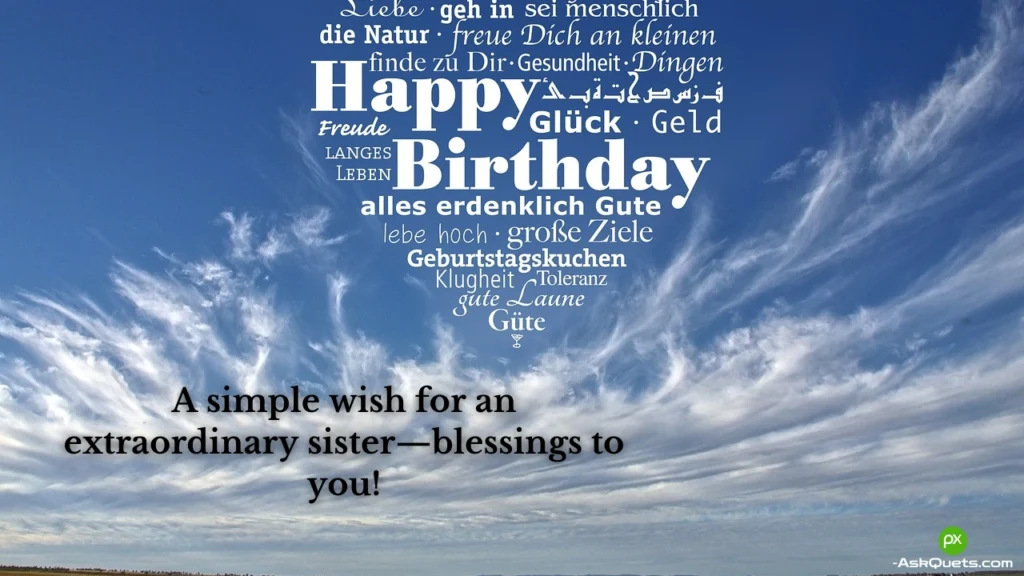 Blessing Birthday Wishes for Sister – Sweet and Thoughtful 3 Blessing Birthday Wishes for Sister