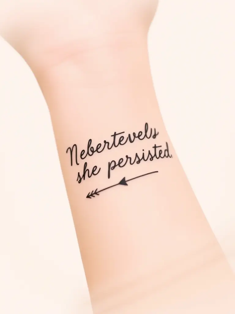 Female Tattoo Quotes About Strength