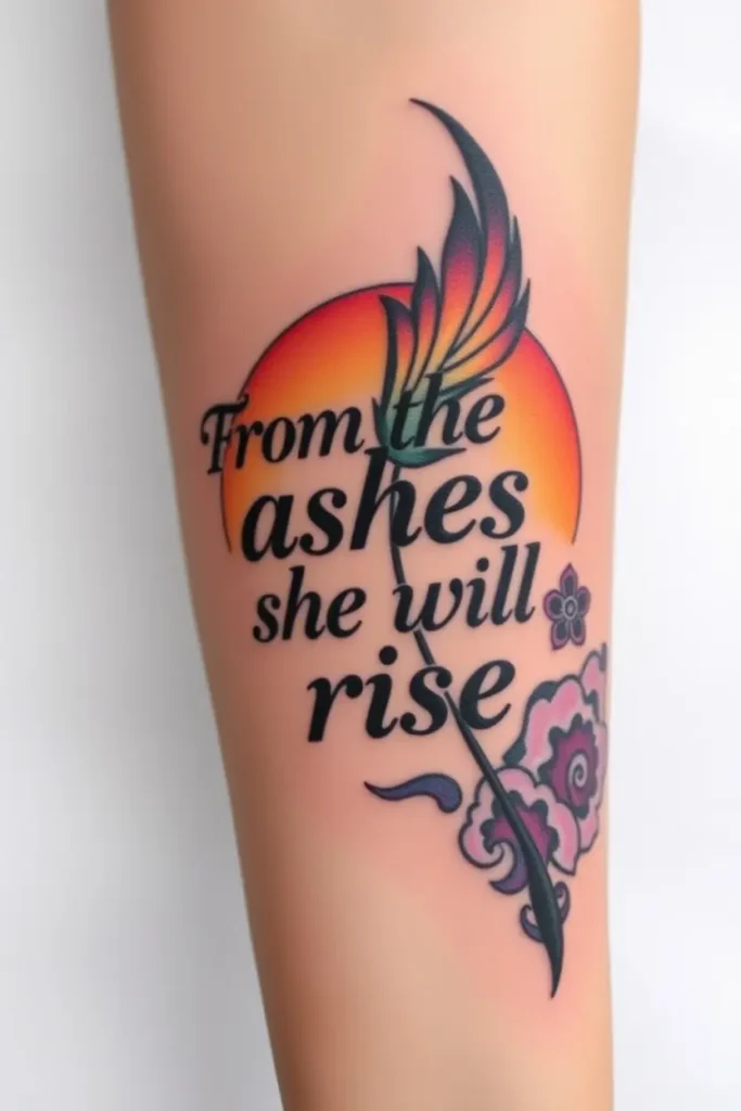 Female Tattoo Quotes About Strength