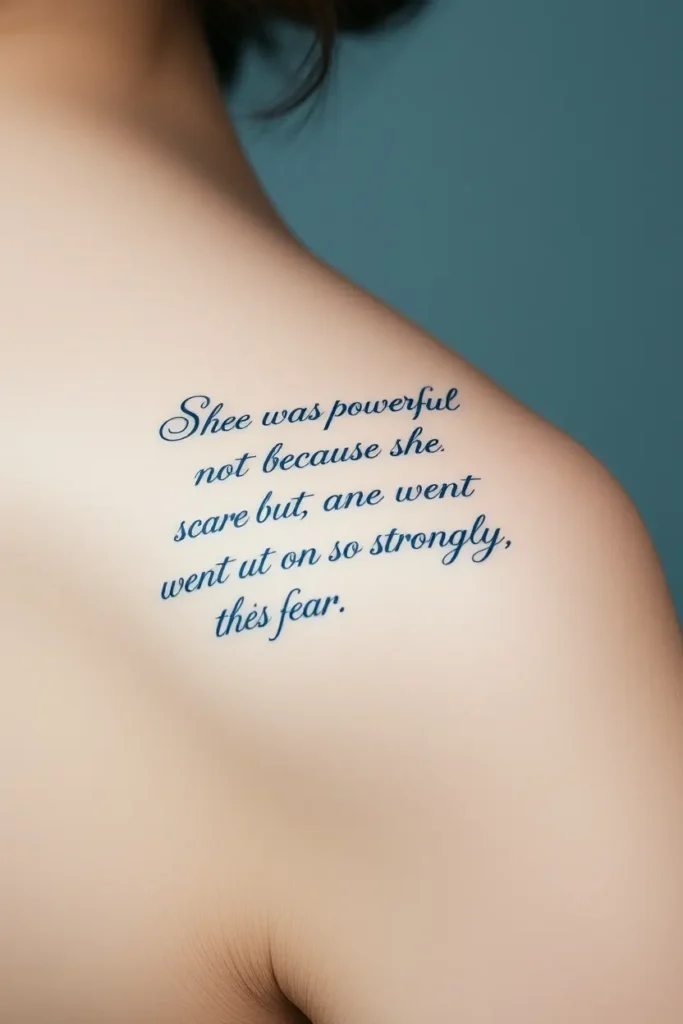 Female Tattoo Quotes About Strength